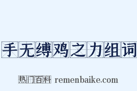 手无缚鸡之力组词是什么意思的图片